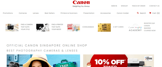 Canon Official Website
