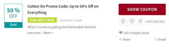 Promo Cotton On Code