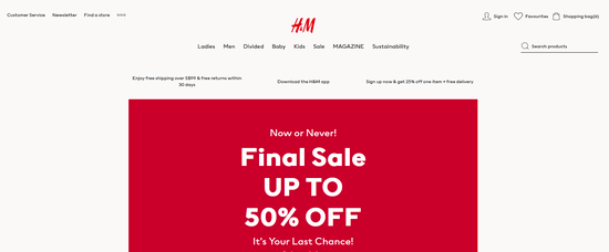 H&M Official Website
