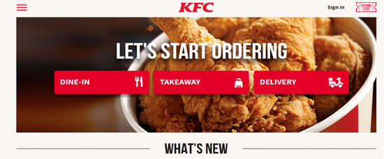 KFC Official Website