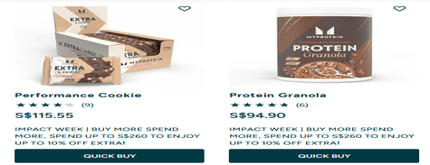 Myprotein Bars, Snacks & Food