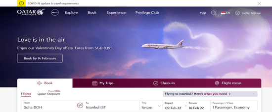 Qatar Airways Official Website