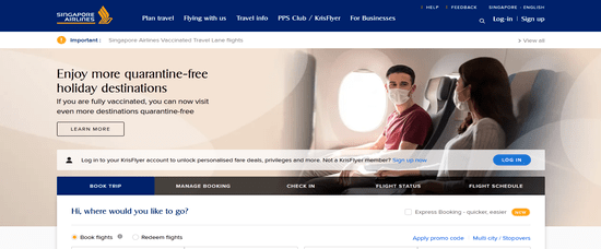 Singapore Airlines Official Website
